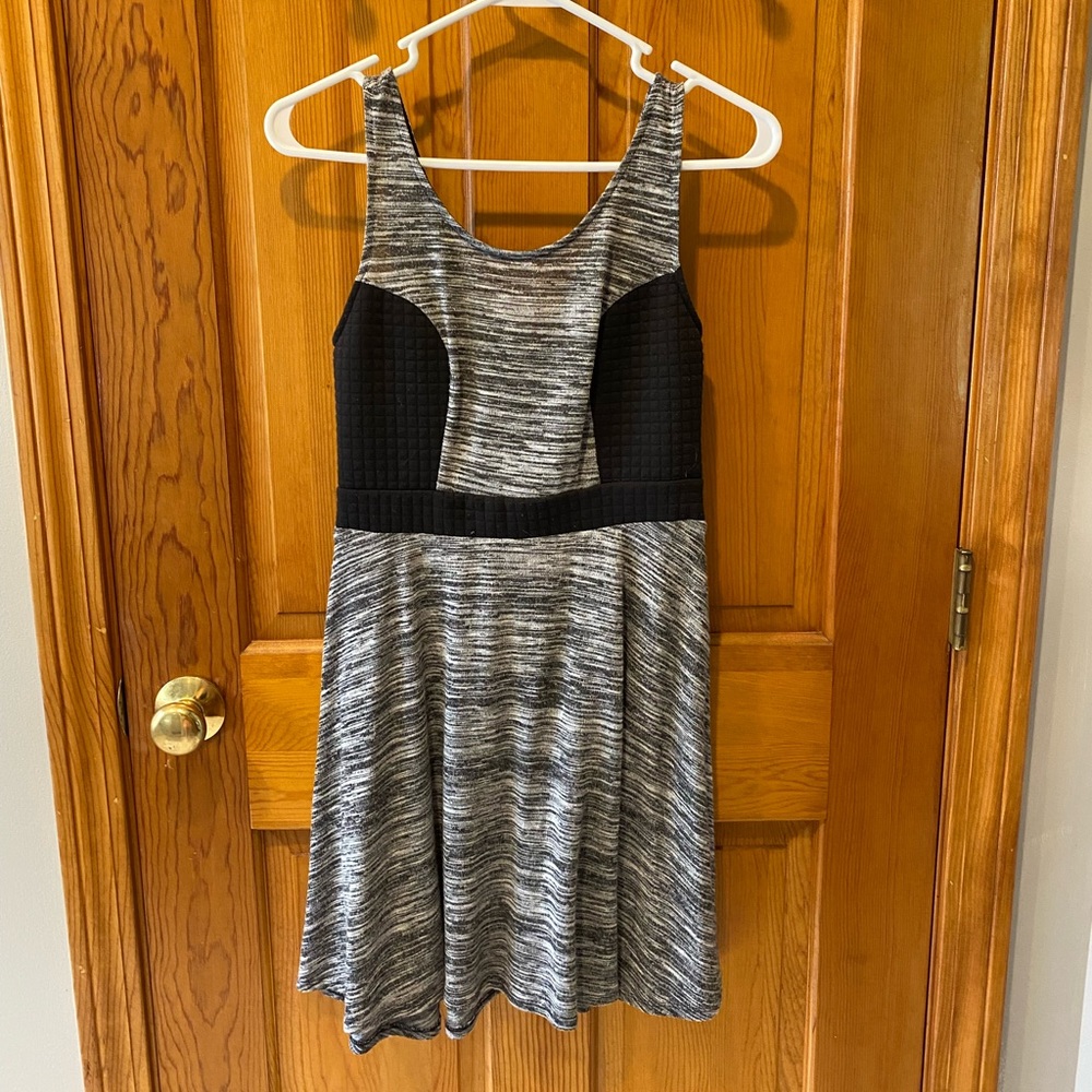 Flowy grey skater dress